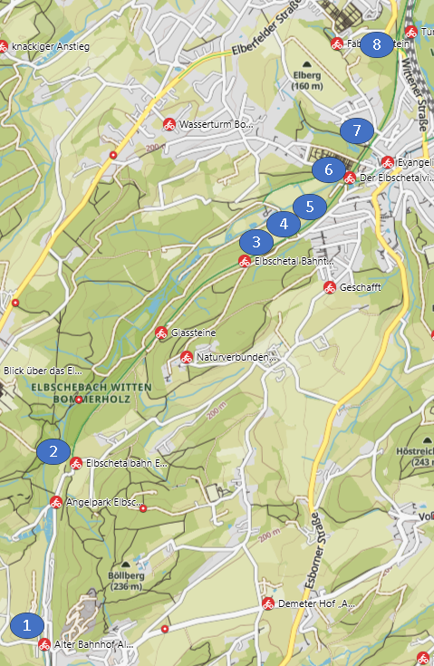 Karte Wanderweg SPD Wetter Ruhr